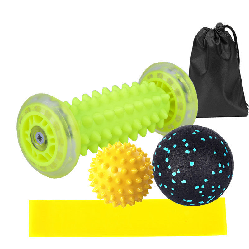 Rouleau de massage de fitness yoga ensemble de cinq pièces