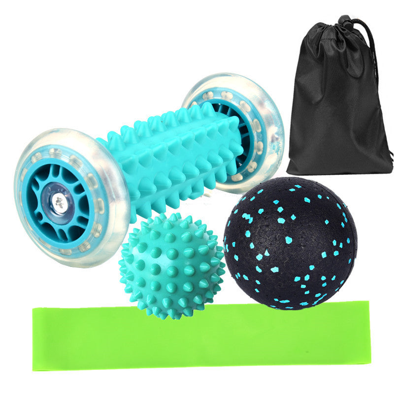 Rouleau de massage de fitness yoga ensemble de cinq pièces